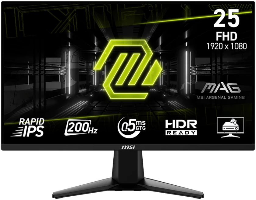 MSI MSI MAG 255FDE E20 Gaming Monitorius - 200 Hz, 0,5ms GtG Rapid IPS PANEL