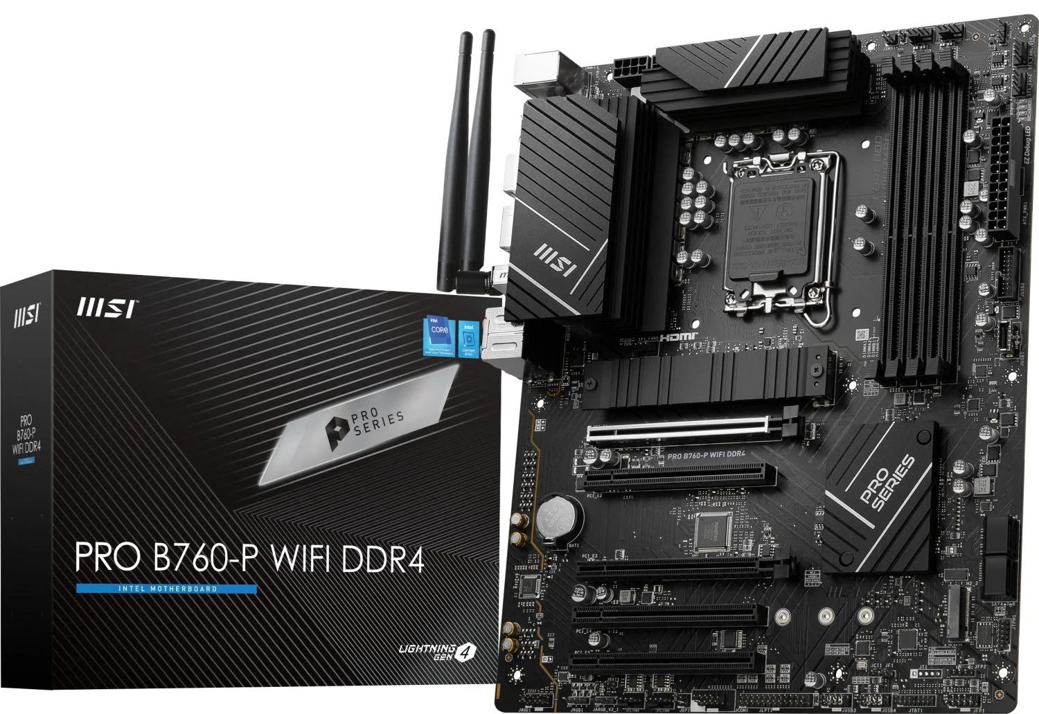 Pagrindinė plokštė MSI PRO B760-P WIFI DDR4, LGA1700, ATX, DDR4