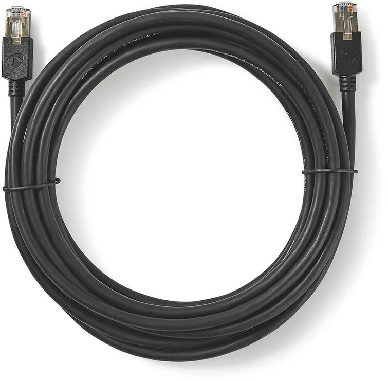 Nedis Cat 6 kabelis | RJ45 jungtis | F/UTP | 10,0 m | apvalus | LSZH / PVC | Antracitas | Pakuotė su peržiūros langeliu