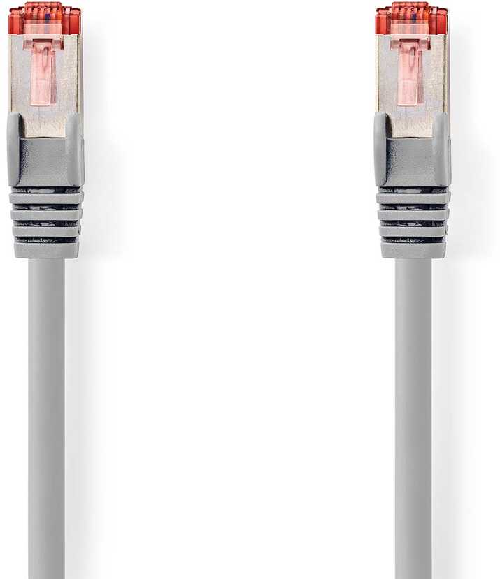 Nedis CAT6-Netzwerkkabel - RJ45 Stecker | RJ45 Stecker | S/FTP | 1.00 m | Rund | LSZH | Grau | Label