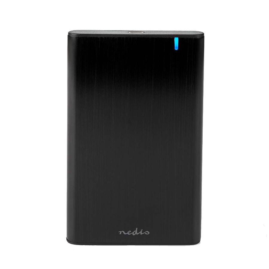 Nedis Festplattengehäuse – 2,5 colio, USB 3.2 Gen1, USB Type-A / USB Type-C™, nešiojamasis kompiuteris / kompiuteris, aliuminis