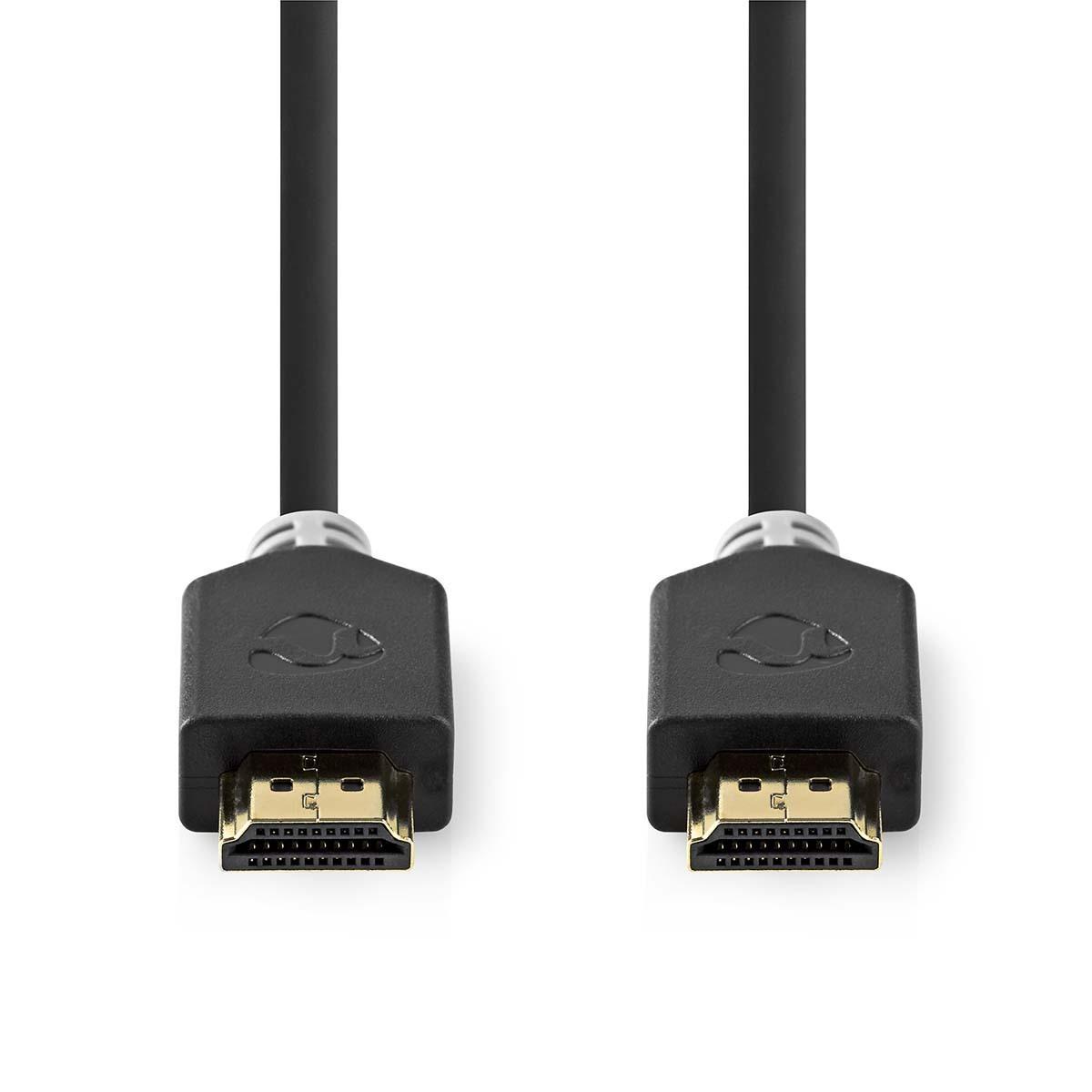 Nedis CVBW34000AT05, 0,5 m, HDMI A tipo (standartinis), HDMI A tipo (standartinis), 3D, Antracito spalvos