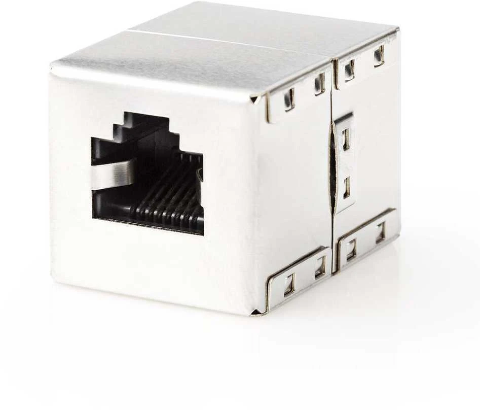 Nedis Netzwerkkoppler | CAT5e / CAT6 | Geschirmt | RJ45 Buchse - RJ45 Buchse | Gerade | Metall | Box