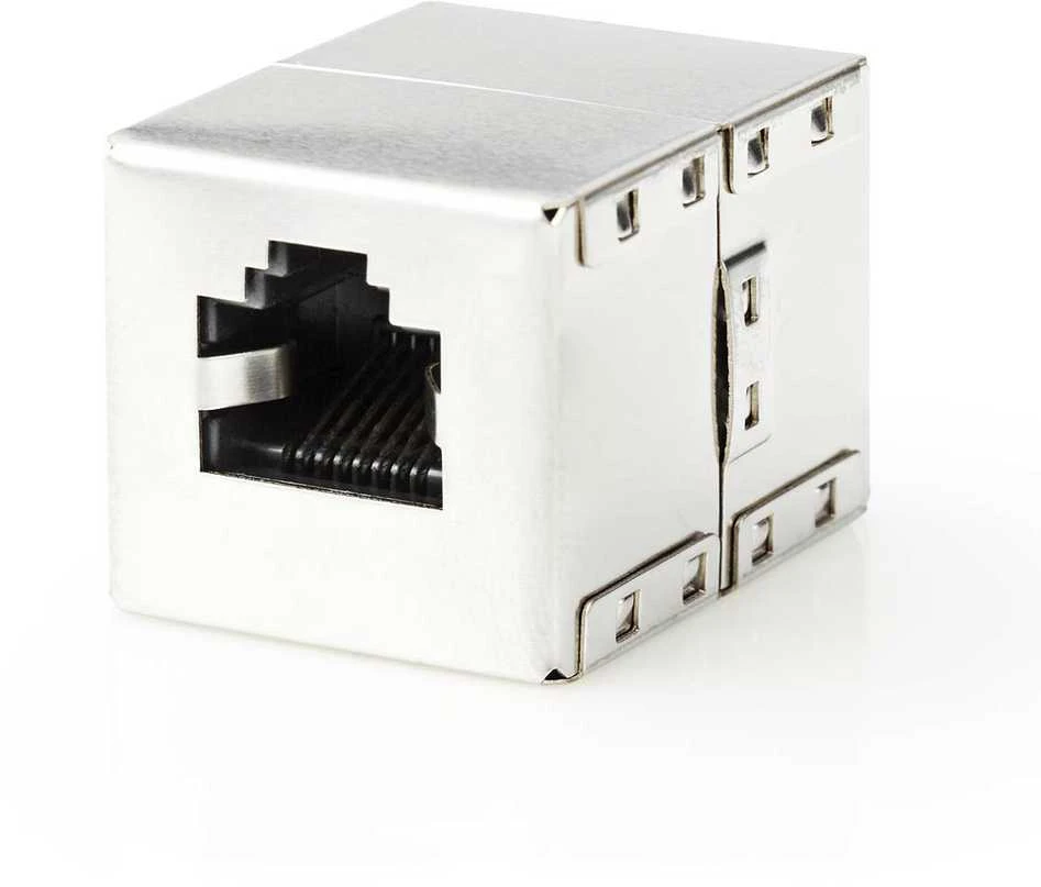 Nedis Netzwerkkoppler | CAT5e / CAT6 | Geschirmt | RJ45 Buchse - RJ45 Buchse | Gerade | Metall | Box
