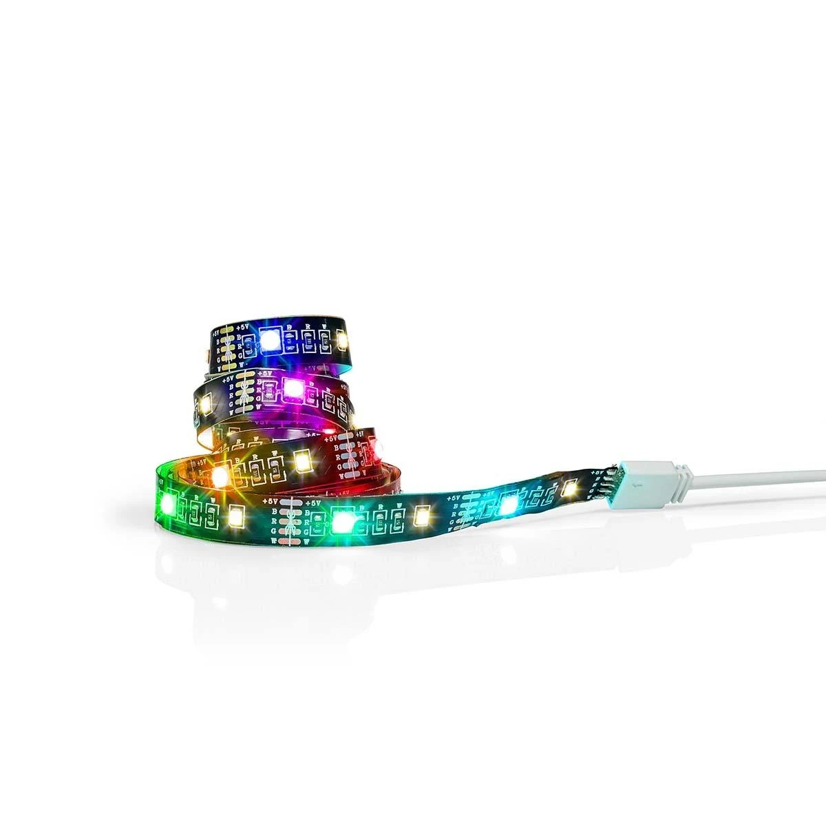 Nedis „Smartlife“ visos spalvos LED juostelė – „Bluetooth“, RGB, šiltai balta, 2000 mm, IP20, 2700K