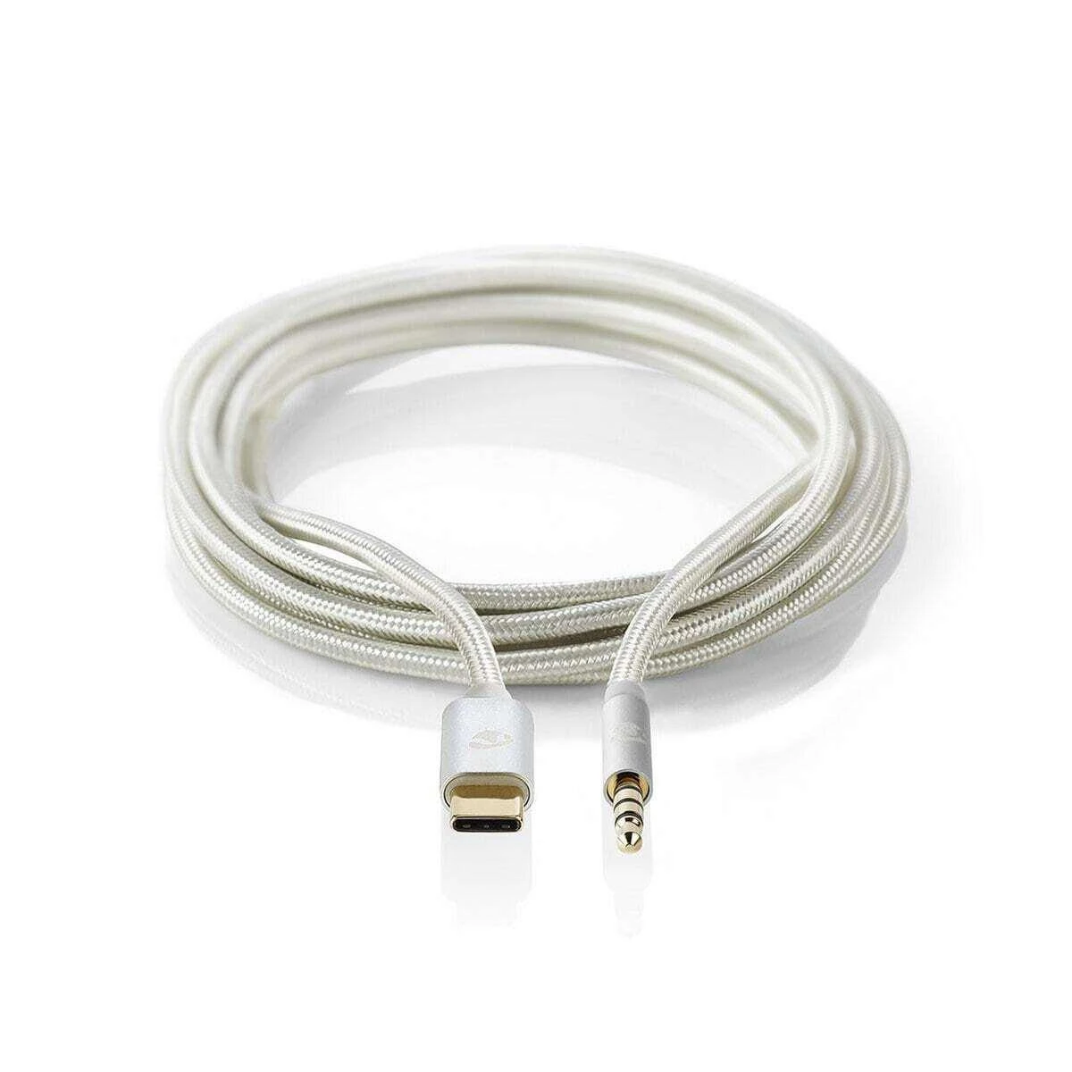 Nedis USB adapteris | USB 2.0 | USB-C™ jungtis | 3,5 mm kištukas | 1,00 m | apvalus | Paauksuotas | Pintas / nailonas | Aliuminis | Pakuotė su langu