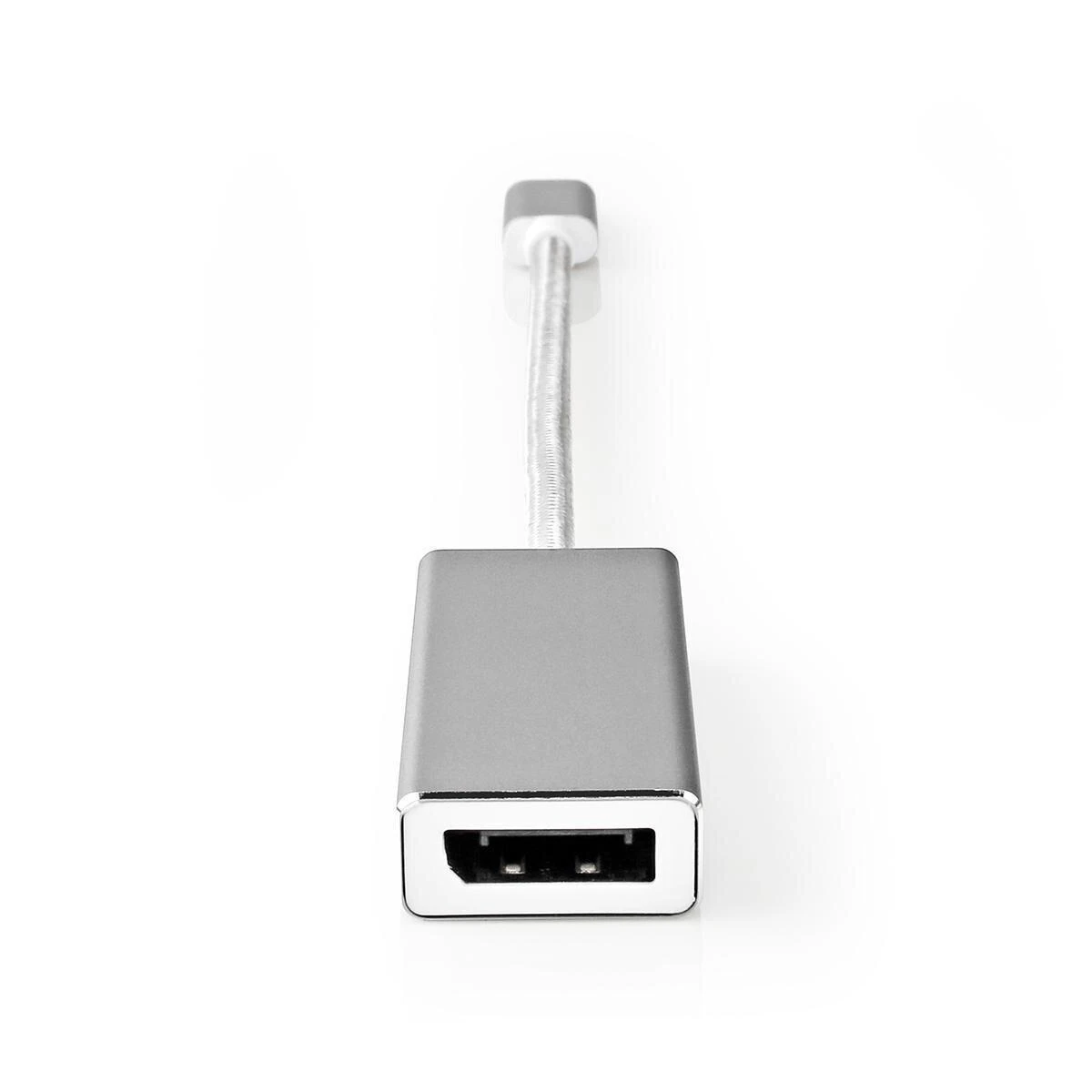 Sidabrinis USB-C į DisplayPort adapteris su nailono laidu