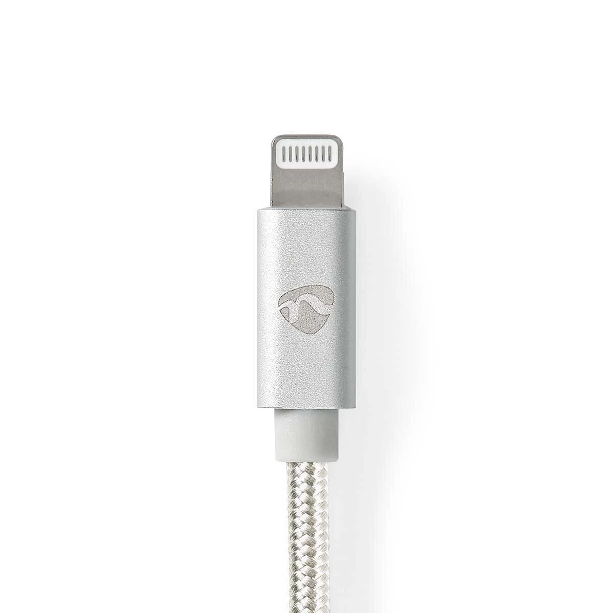 Nedis USB laidas | USB 2.0 | Apple Lightning 8 pin | USB-A vyrelis | 480Mbps | Paauksuotas | 1,00 m | apvalus | Pintas / nailonas | Aliuminis | Pakuotė