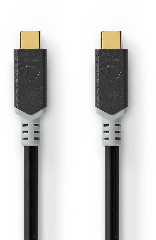 Nedis USB laidas | USB 3.2 Gen 2x2 | USB-C™ kištukas | USB-C™ kištukas | 4K@60Hz | 20 Gbps | Paauksuotas | 2,00 m | apvalus | PVC | Sidabrinis | Pakuotė su Si