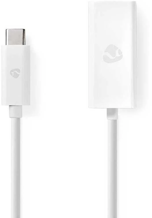 NEDIS USB-Netzwerkadapter | USB 3.2 Gen 1 | 1000 Mbps | USB-C™ Stecker | RJ45 Buchse | 0.20 m | rund | Vernickelt | Verzinntes K