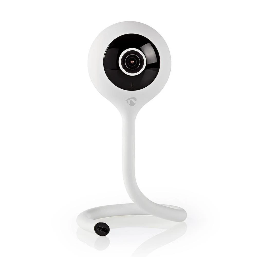 Bevielė išmanioji Wi-Fi vaizdo kamera 2MP (1080P), su mikrofonu, naktiniu pašvietimu IR, balta, Nedis Smart Life