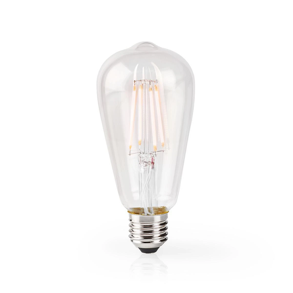 Nedis WLAN Smart LED kaitrinė lemputė (WIFILF10WTST64) - E27, ST64, 5 W, 500 lm, Skaidri