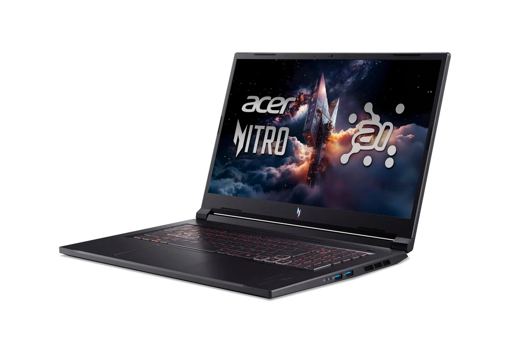 Nešiojamasis žaidimų kompiuteris „Acer Nitro V17 ANV17-41-R5GS“, 17,3″ FHD 144 Hz, „AMD Ryzen 5 240“, 16 GB RAM, 1 TB SSD, „GeForce RTX 5050“, „Linux“
