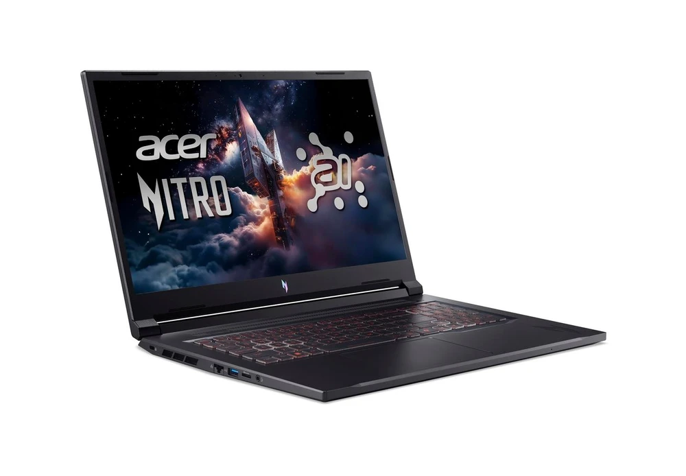 Nešiojamasis žaidimų kompiuteris „Acer Nitro V17 ANV17-41-R5GS“, 17,3″ FHD 144 Hz, „AMD Ryzen 5 240“, 16 GB RAM, 1 TB SSD, „GeForce RTX 5050“, „Linux“
