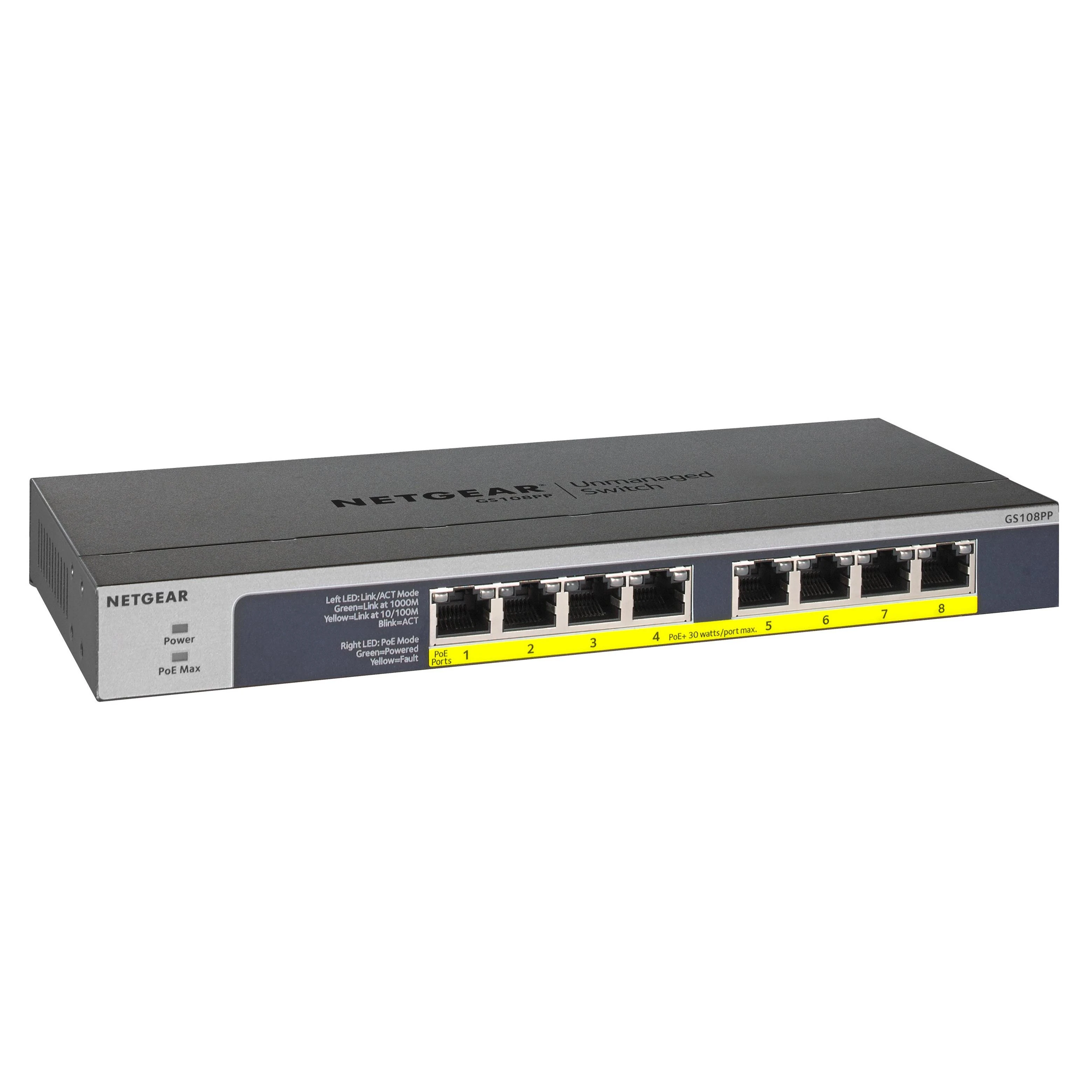NETGEAR jungiklis nevaldomas 8 prievadų Gigabit POE / POE +