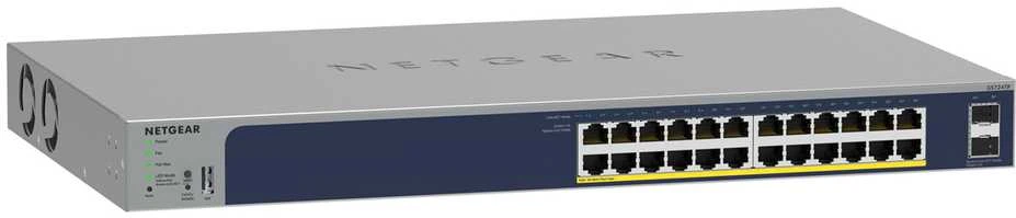 Šakotuvas NETGEAR 24 prievadų GE PoE+ Smart Managed Pro Switch GS724TP