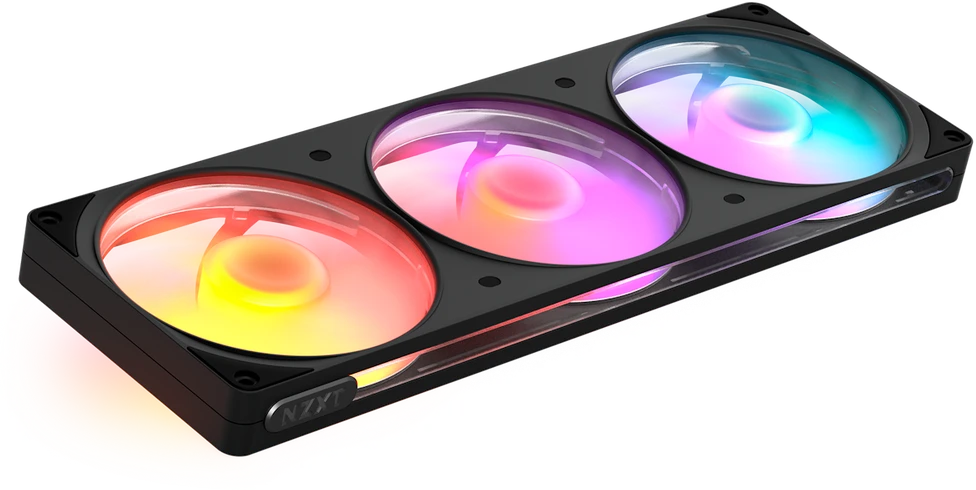 NZXT kompiuterio ventiliatorius F360 RGB RF-R236U-BF, 360mm, 4-pin PWM, NZXT RGB 4-pin, 1 vnt, 2400rpm, 33.0dB(A), RGB apšvietimas