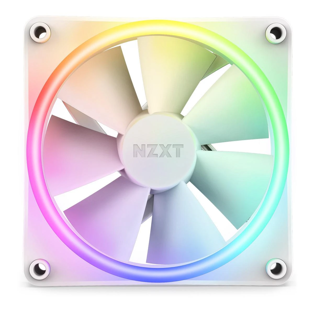 NZXT F-Series baltas ventiliatorius su RGB apšvietimu
