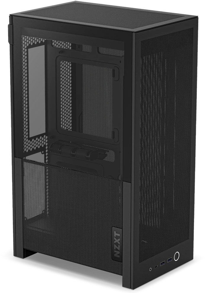 NZXT H2 Flow, Tower tipo korpusas - juodas, grūdintas stiklas