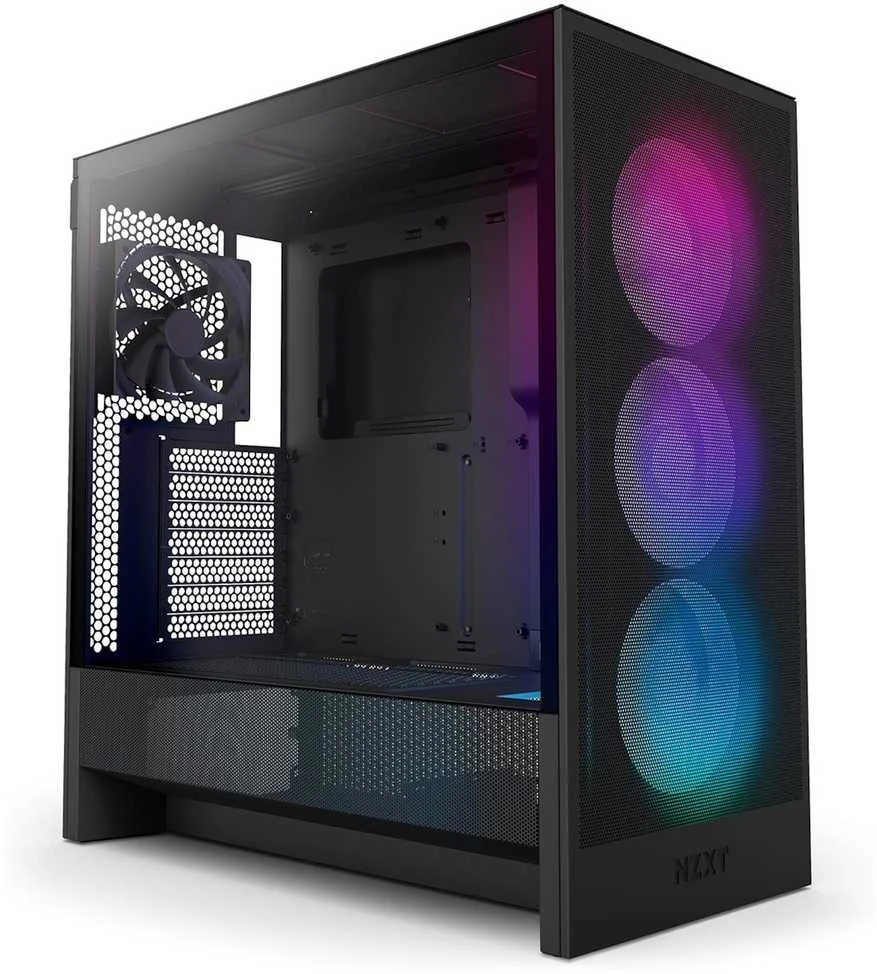 NZXT PC dėklas H5 Flow RGB 2024 midi bokštas juodas