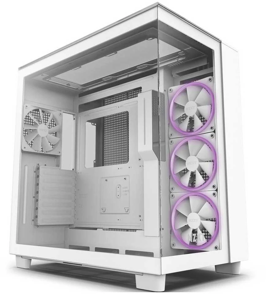 NZXT PC dėklas H9 Elite Midi bokštinis langas baltas