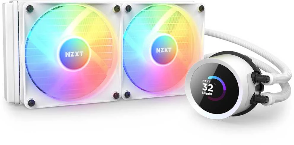 NZXT vandens aušinimas Kraken 240 RGB LCD Baltas