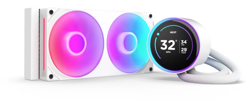 Nzxt Kraken Elite 240 RGB baltas aušintuvas su ekranu