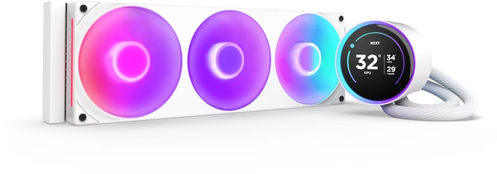 NZXT Kraken Elite 360 RGB V2 LCD balta