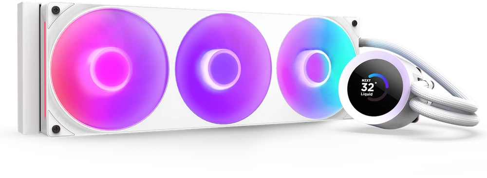 NZXT Kraken Plus 360 RGB AiO Vanduo Cooling – 360mm, baltas