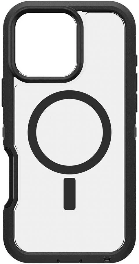 Dėklas Otterbox OB DEFND XTCLEAR APPLE IPHONE16/PRO MAX DARK SIDE - CLEAR/Juodas