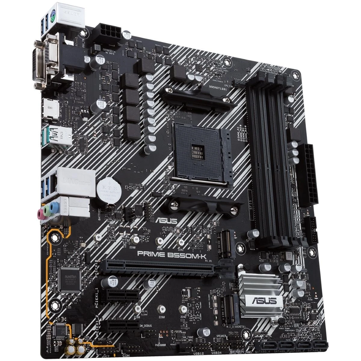 Pagrindinė plokštė ASUS AMD B550 / SAM4 / MicroATX / 2xPCI-Express 3.0 1x / 2xM.2 / 1xPCI-Express 4.0 16x / Memory DDR4 / Atminties lizdai 4 / 1x15pin D-sub / 1xDVI / 1xHDMI / 6xUSB 3.2 / 1xPS/2 / 1xRJ45 / 3xAudio port