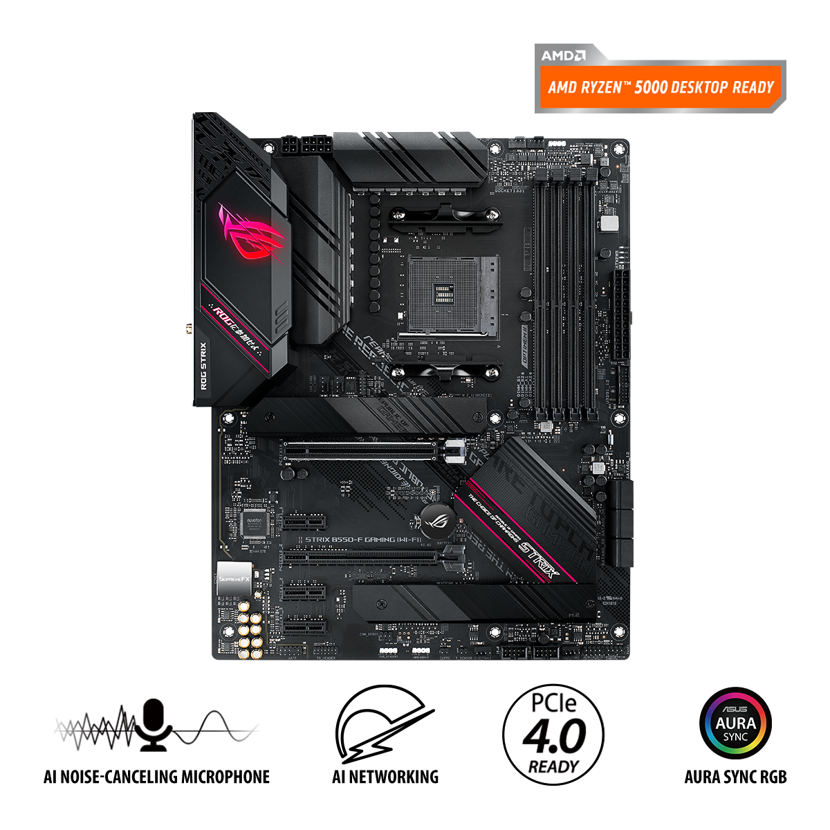 ASUS ROG Strix B550F Gaming Mainboard + AMD Ryzen 7 5800X CPU Bundle / Ready for Ryzen™ 5000
