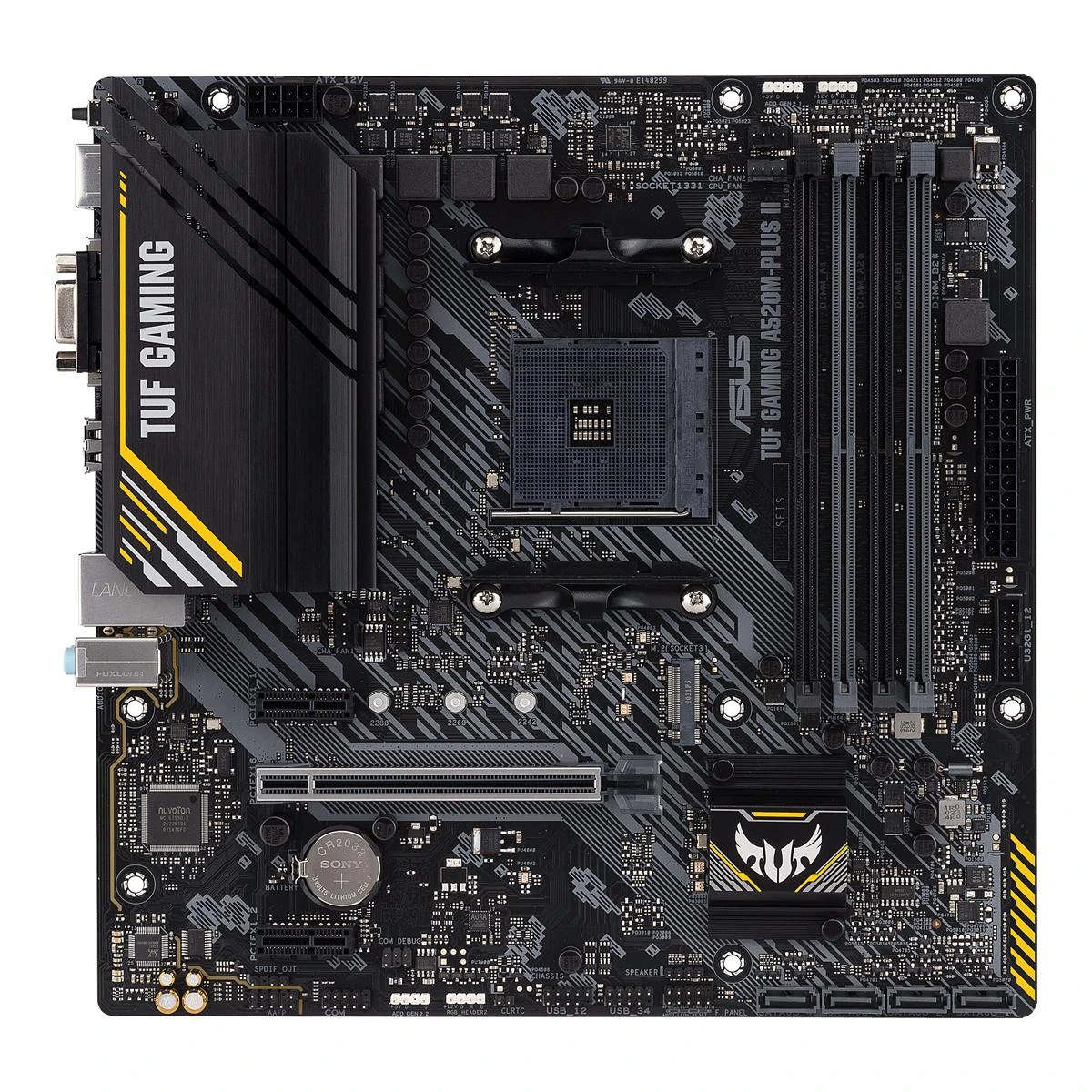 Pagrindinė plokštė Asus | TUF GAMING A520M-PLUS II | Procesorių šeima AMD | Procesoriaus lizdas AM4 | DDR4 DIMM | Atminties lizdai 4 | Palaikomos standžiojo disko sąsajos SATA, M.2 | SATA jungčių skaičius 4 | Lustų rinkinys AMD A520 | Mikro ATX