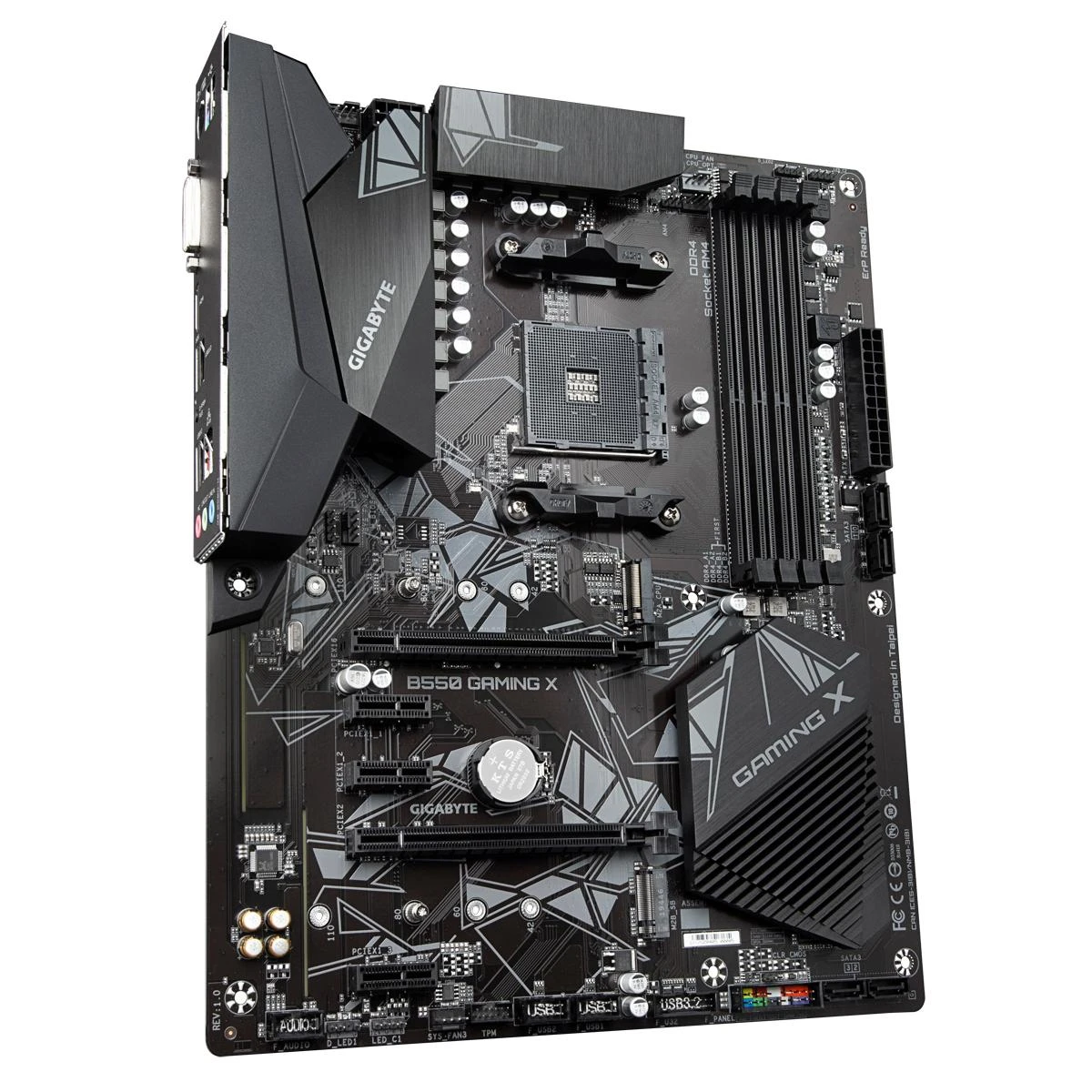 Pagrindinė plokštė GIGABYTE/AMD B550/AM4/ATX/Memory DDR4/Atminties lizdai 4/3xPCI-Express 3.0 1x/1xPCI-Express 3.0 2x/1xPCI-Express 4.0 16x/2xM.2/1xDVI-D/1xHDMI/2xAudio-In/1xAudio-Out/2xUSB 2.0/4xUSB 3.2/1xPS/2/1xRJ45