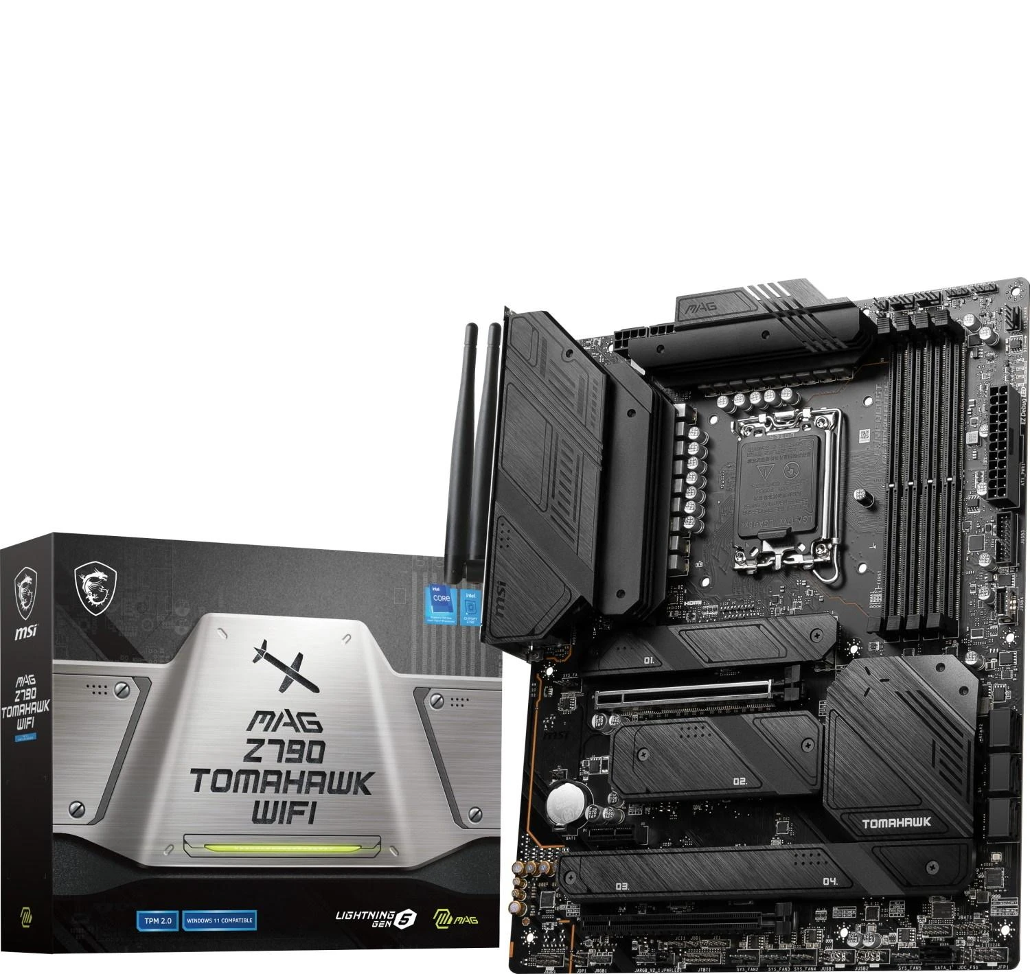 Pagrindinė plokštė MSI Intel Z790/LGA1700/ATX/Memory DDR5/Atminties lizdai 4/1xPCI-Express 3.0 1x/2xPCI-Express 5.0 16x/4xM.2/1xHDMI/1xDisplayPort/8xUSB 3.2/2xUSB-C/1xOptical S/PDIF/1xRJ45/5xAudio port