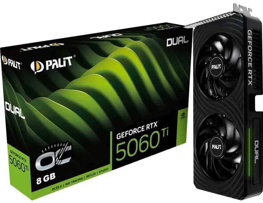 Palit GeForce RTX 5060 Ti Dual OC 8GB DLSS4 vaizdo plokštė