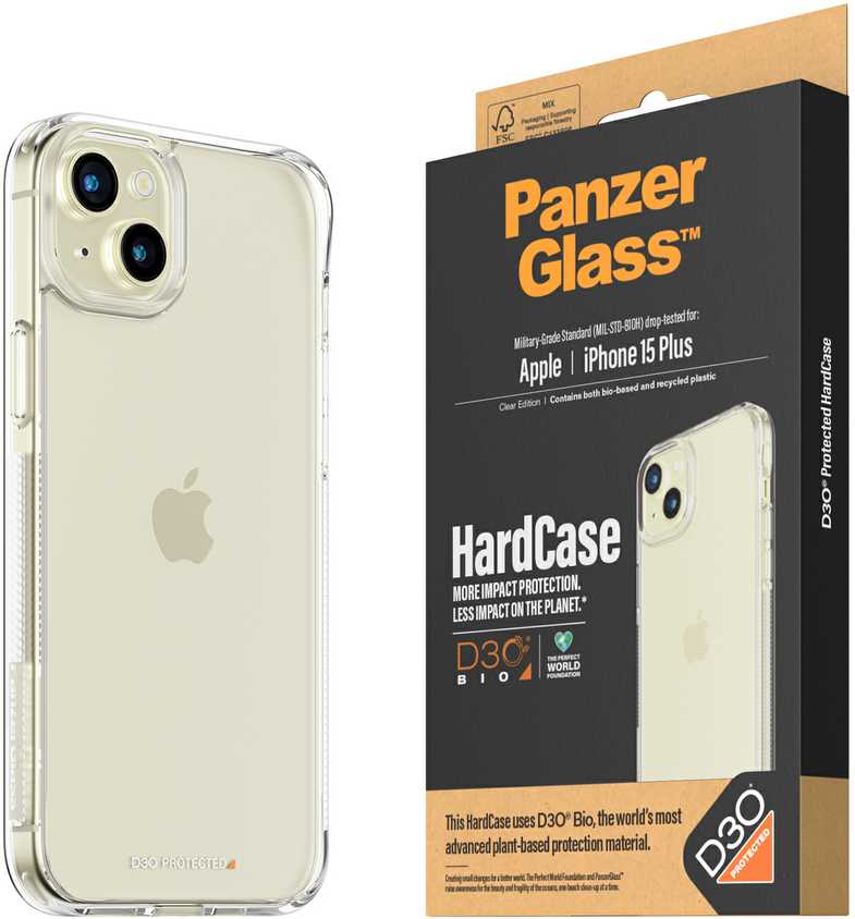 Panzer Glass PanzerGlass Hardwith D3O and Military Grade Certification for Apple iPhone 15 Plus / 14 Plus - dėklas telefonui skaidrus