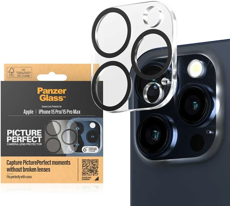 Panzer Glass PanzerGlass | PicturePerfect | Objektyvo apsauga | Apple | iPhone 15 Pro / 15 Pro Max | Stiklas | Juodas