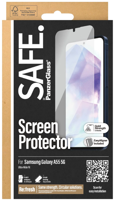 Panzer Glass Samsung Galaxy A55 5G Ultra-Wide Fit EasyAligner Glass by Safe
