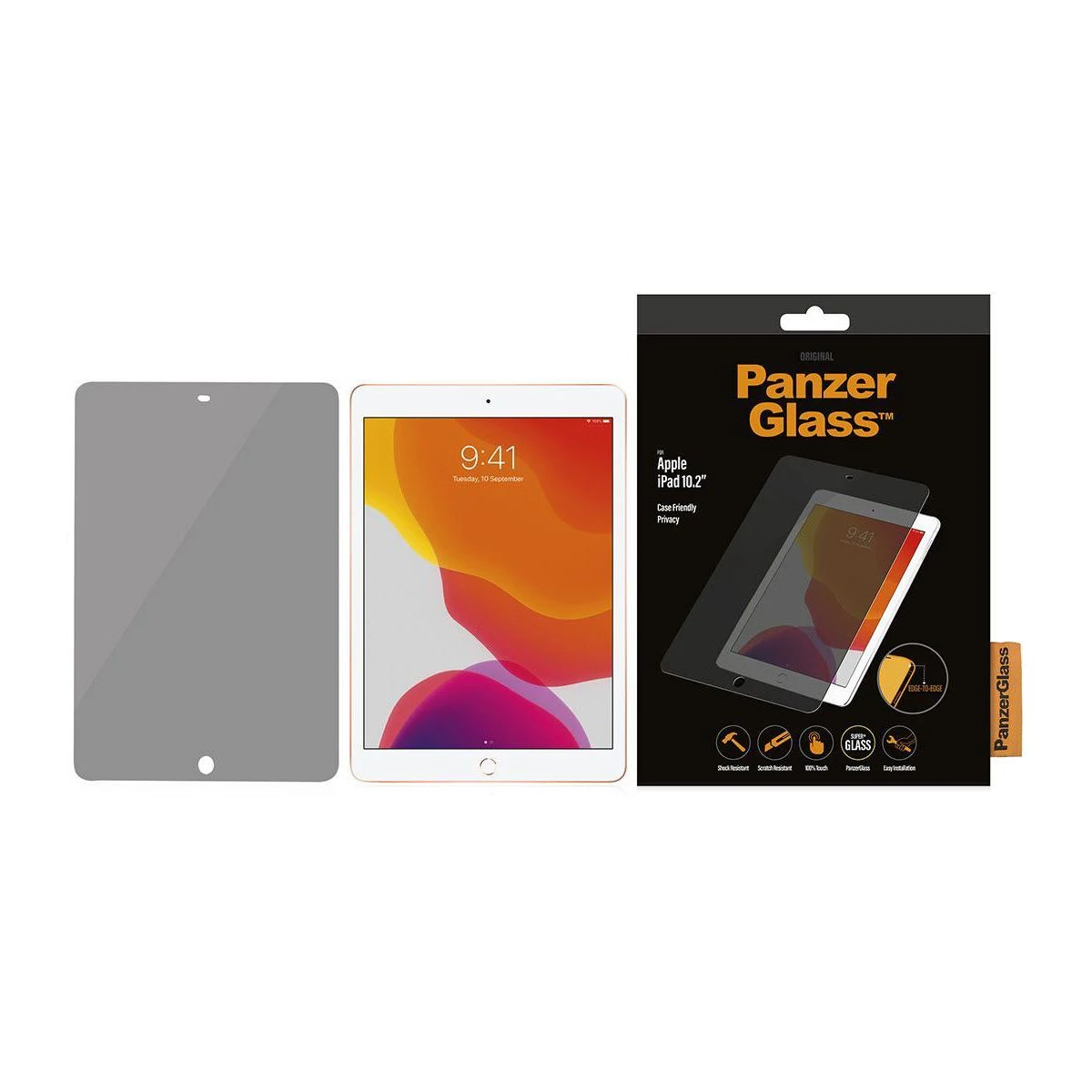 Panzer Glass PanzerGlass Case Friendly Privacy P2673 Skaidrus, Ekrano apsauga, Apple iPad 10.2''