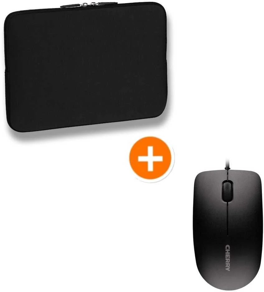 PEDEA nešiojamojo kompiuterio rankovės tendencija 17,3" + CHERRY MC 1000 Maus bis 43,9 cm