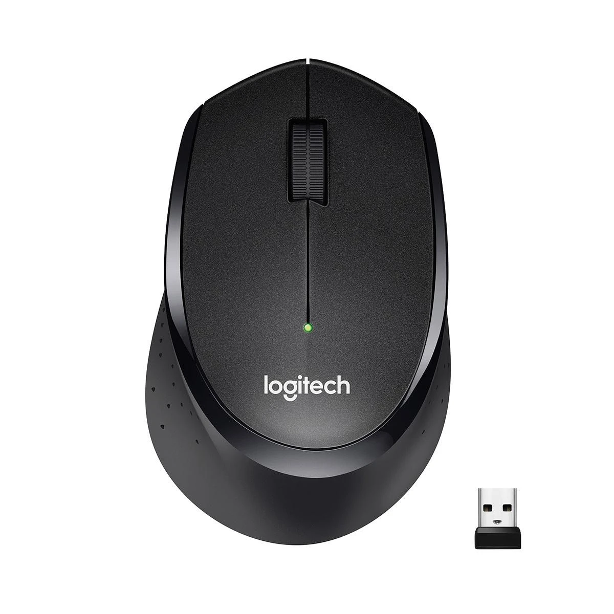 Tyli belaidė optinė pelė Logitech B330, Juoda
