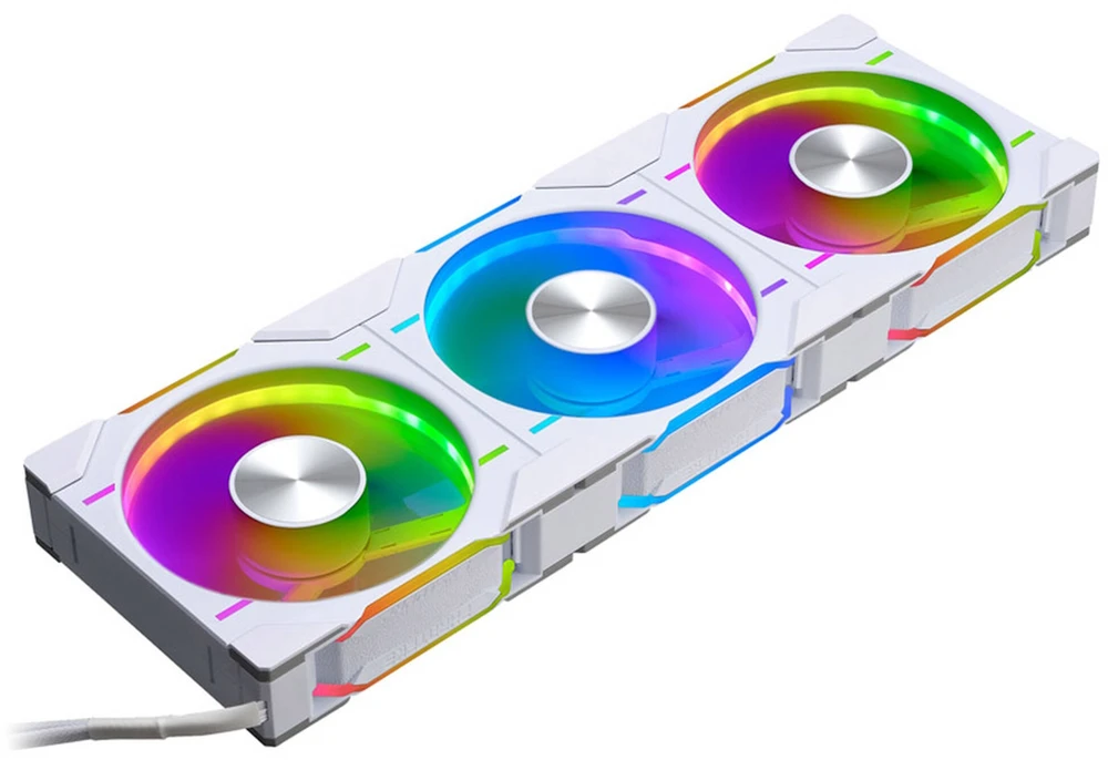 PHANTEKS D30 PWM reguliarus oro srautas D-RGB, 3 pakuotės - 120 mm, balta
