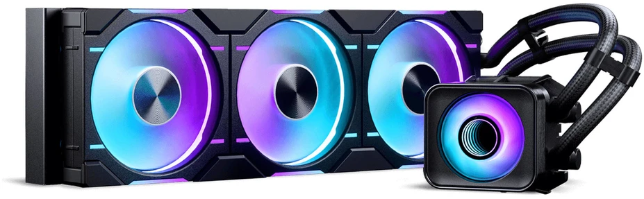PHANTEKS Glacier One 360D30 X2 DRGB All-in-One Liquid Cooler – 360mm, juodos spalvos