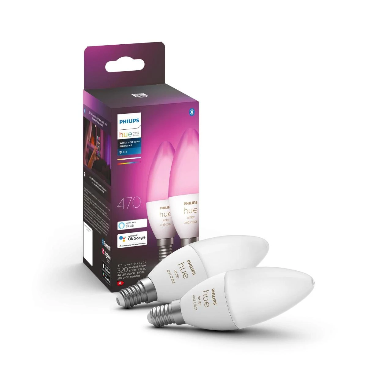 Philips Hue WCA 4W B39 E14 2vnt pak