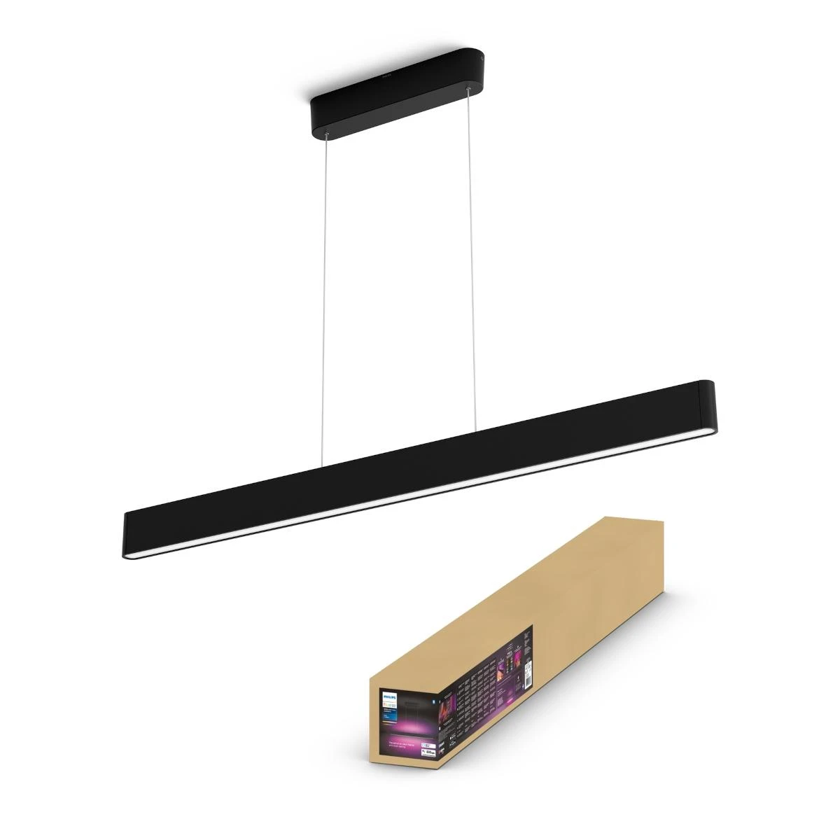 Pakabinamas šviestuvas Philips Hue Ensis pakabukas juodas 79W 24V | 79 W | Baltas ir Color Ambiance 2000-6500K