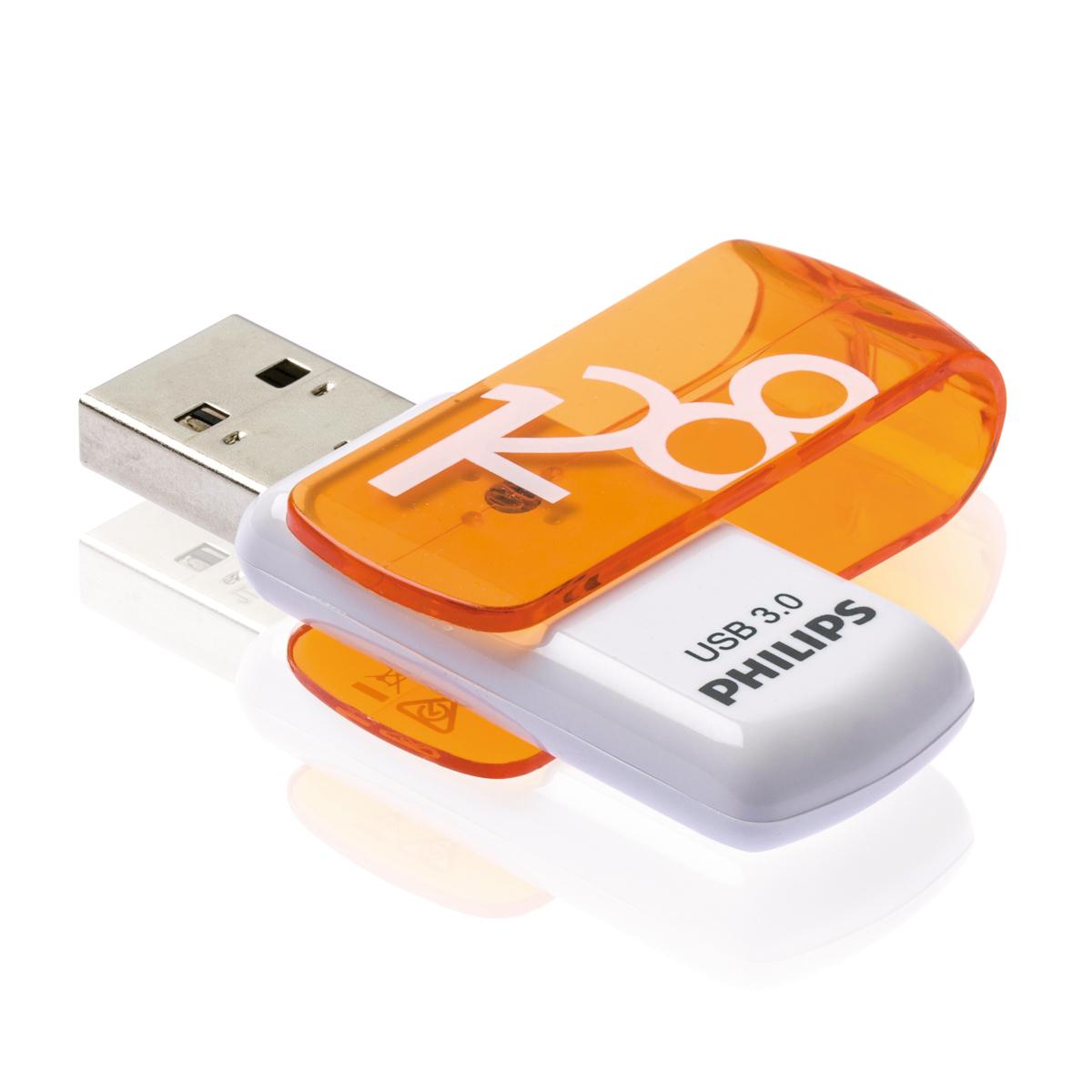 Oranžinė atmintinė Philips USB 3.0 128GB Vivid Edition Sunrise Oranžinė