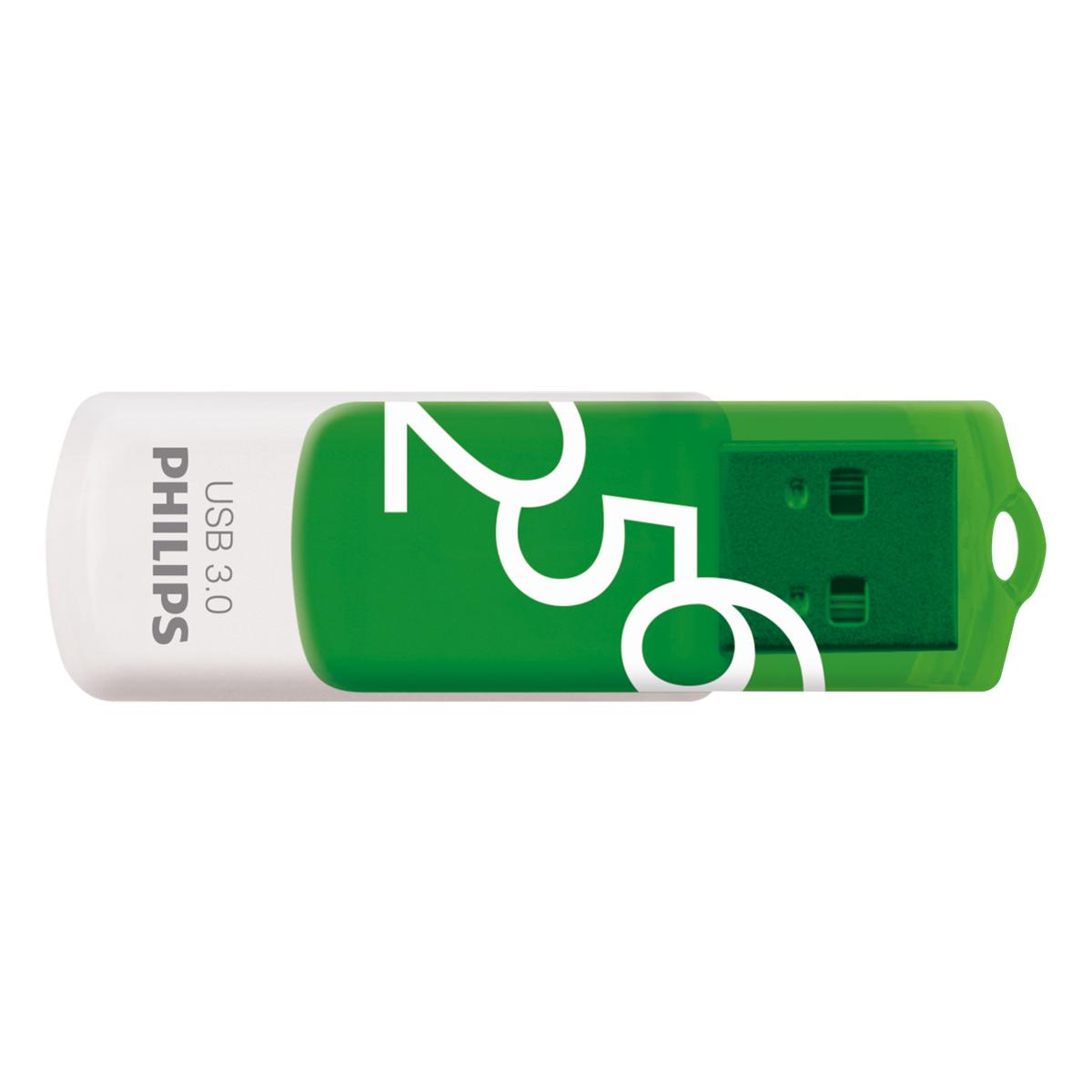 USB atmintinė Philips USB 3.0 256GB Vivid Edition Spring Žalias