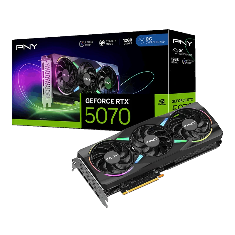 Pny Technologies PNY GeForce RTX 5070 EPIC-X RGB OC NVIDIA 12 GB GDDR7