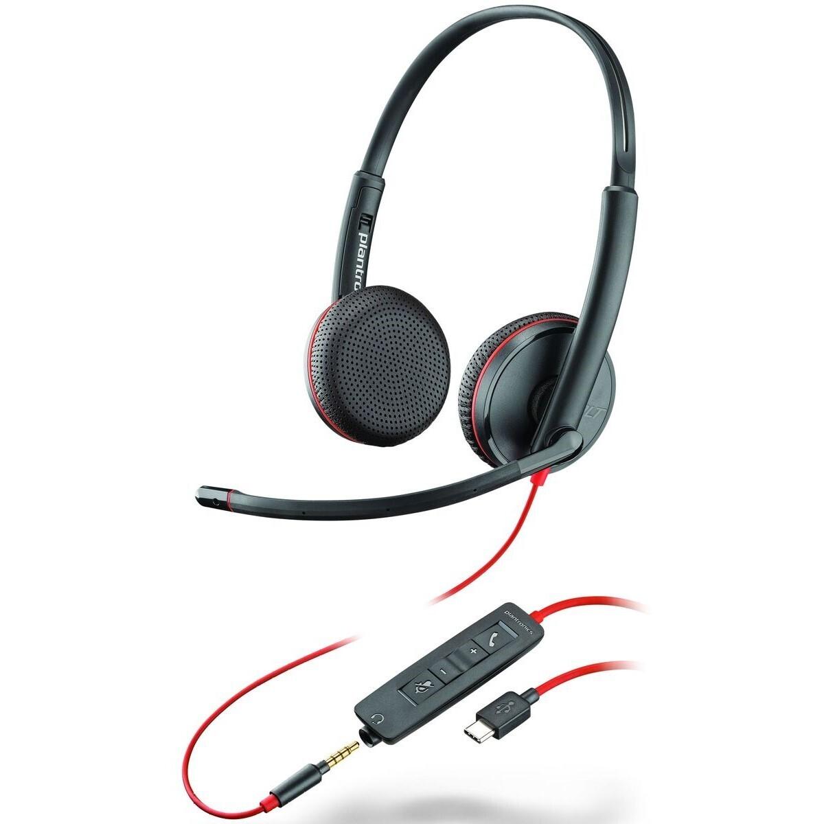 Ausinės Plantronics POLY BLACKWIRE C3225 USB-C